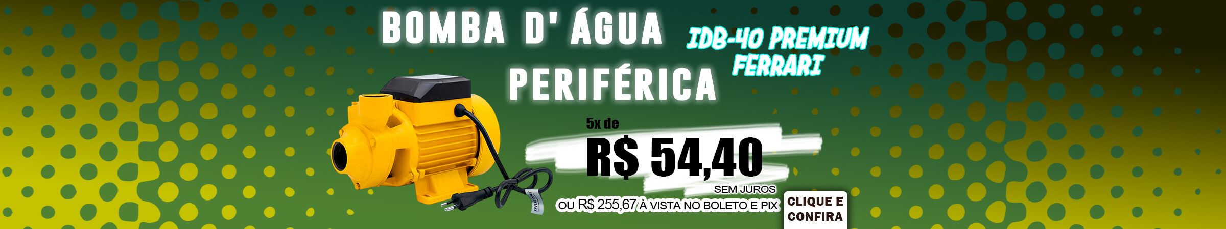 Bomba D' Água Periférica IDB-40 PREMIUM 1/2CV 127V/220V - Ferrari