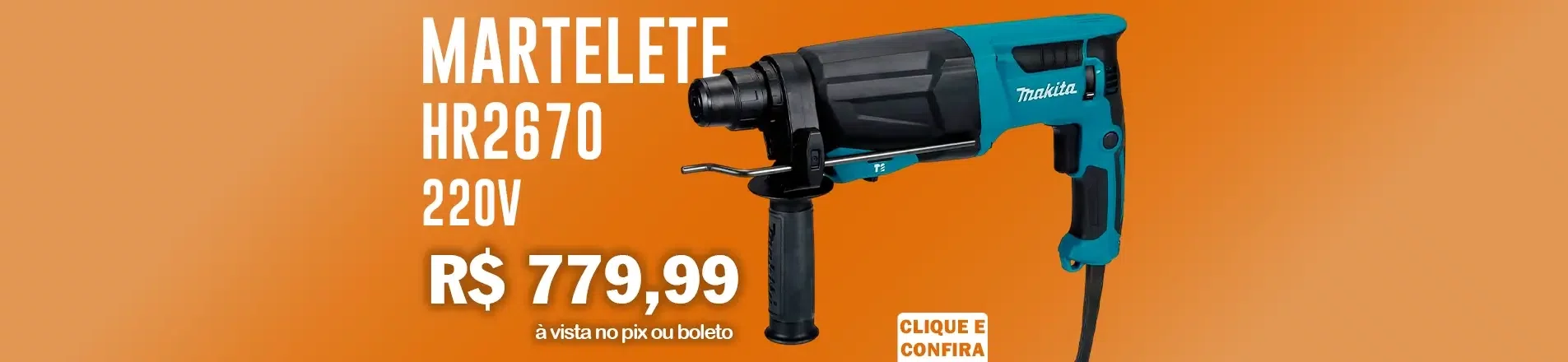 Martelete Combinado SDS PLUS 26mm 220V HR2670 Makita
