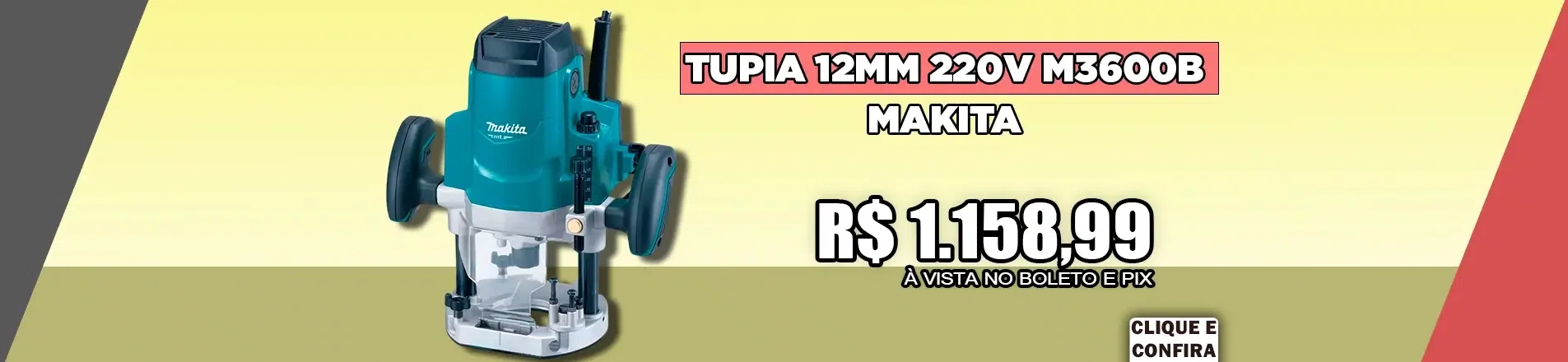 Tupia 12mm 220V 1.650W M3600B - Makita