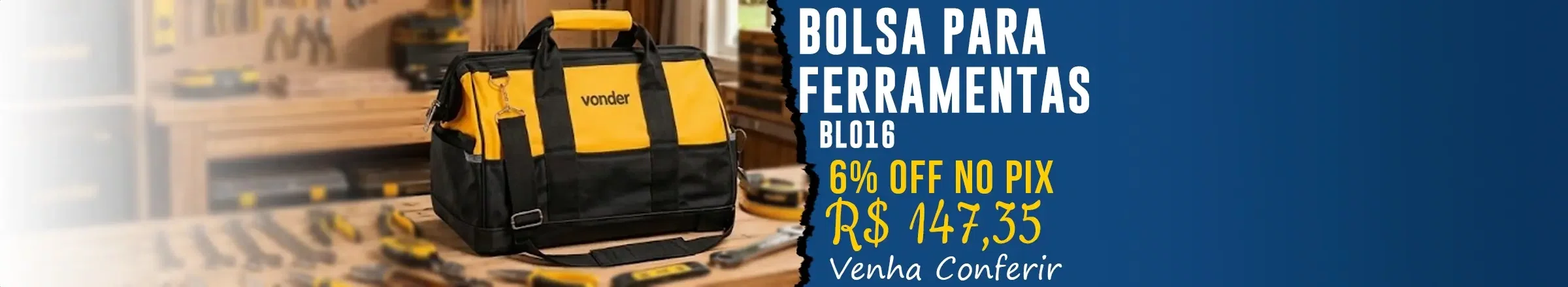 Bolsa em Lona Para Ferramentas BL016 - Vonder