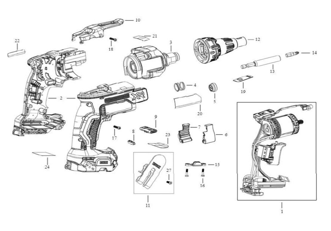 Parafusadeira Drywall Brushless 20V DCF630 Tipo 1 - Dewalt