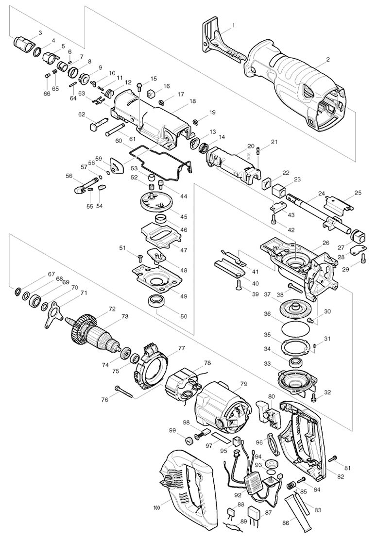 Serra Sabre JR3070CT - Makita