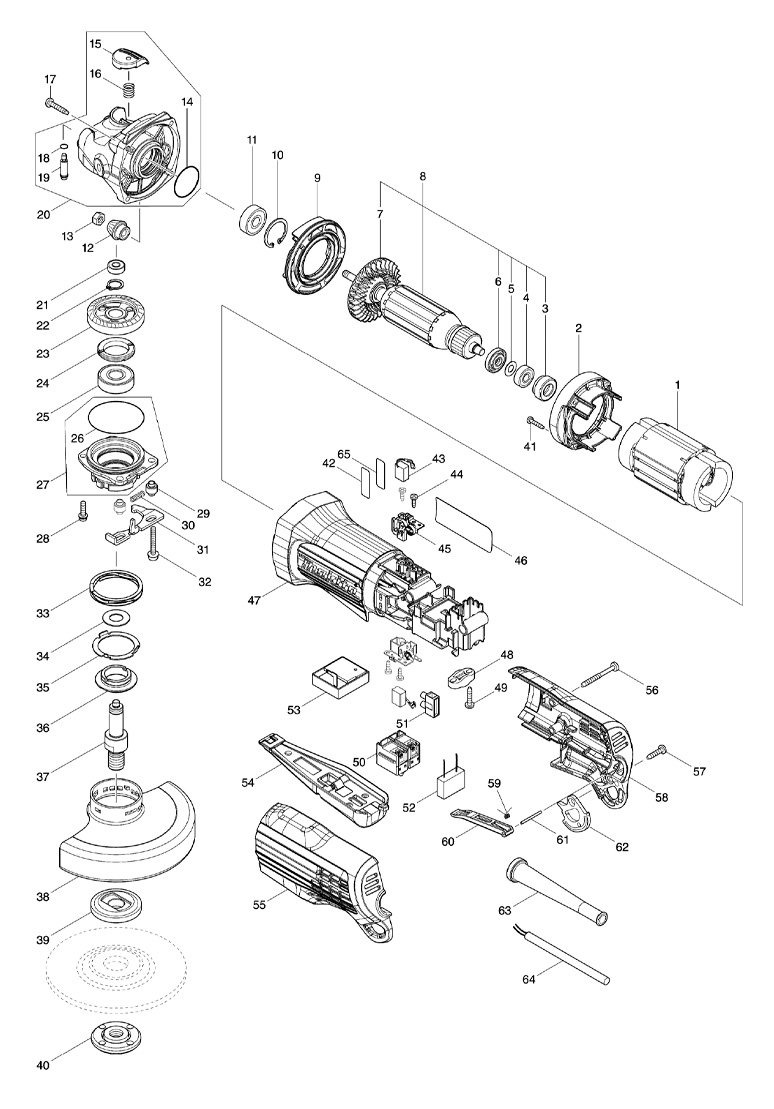 Esmerilhadeira Angular 4.1/2" GA4551R - Makita