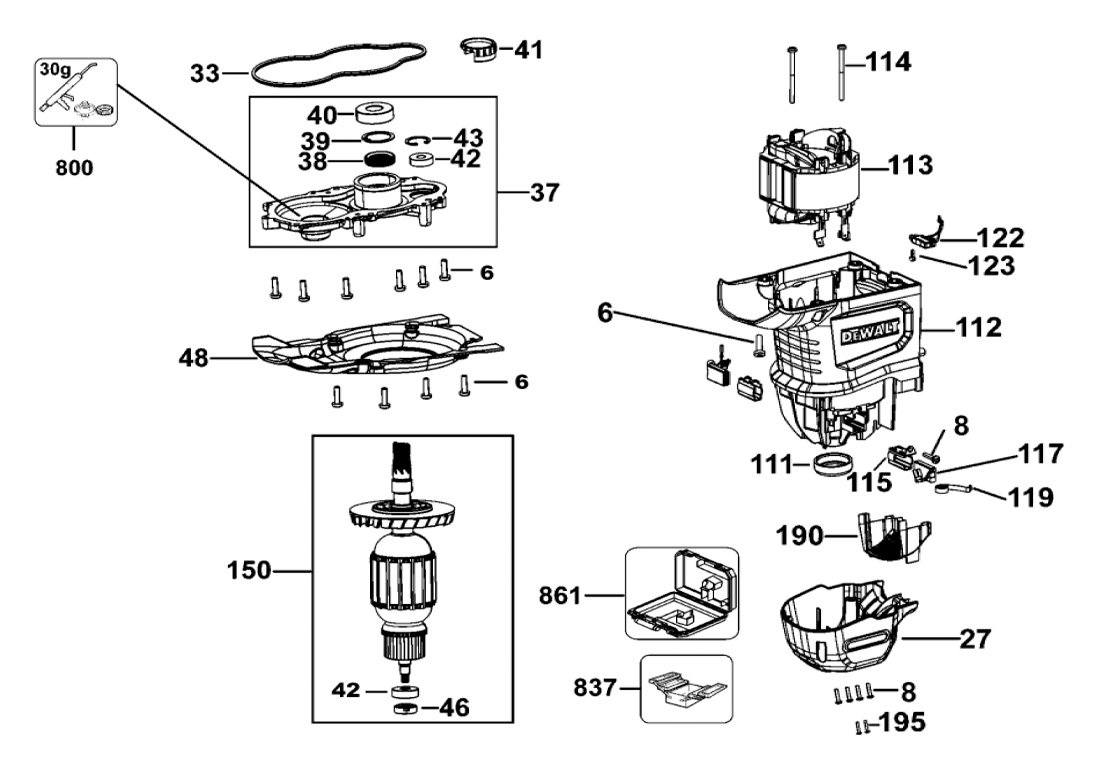 Martelo Rompedor SDS MAX 10kg D25892-B2 TIPO 1 - Dewalt