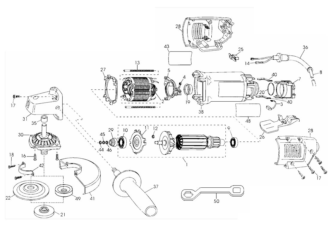 Esmerilhadeira Angular 4.1/2" DW402 - Dewalt