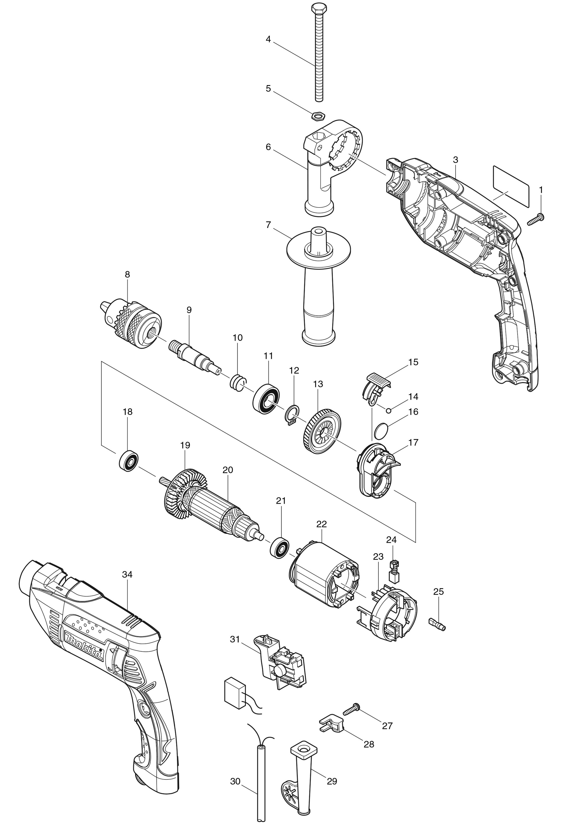 Furadeira de Impacto HP1640 - Makita
