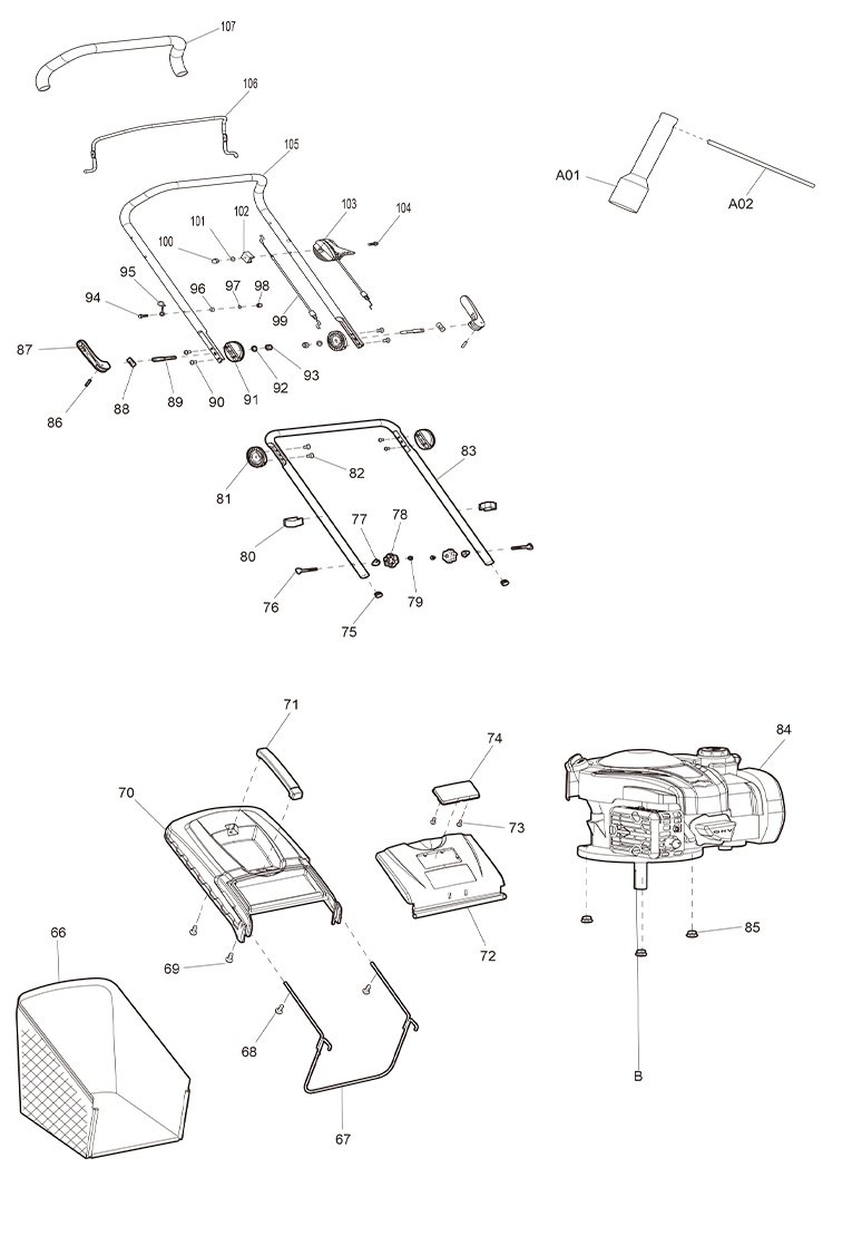 Cortador de Grama à Gasolina 460mm PLM4627N - Makita