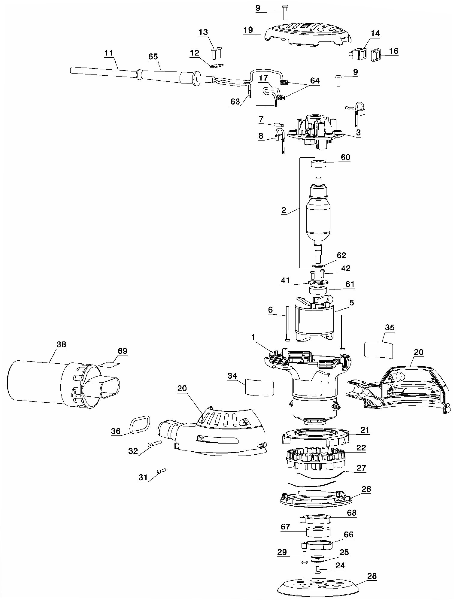 Lixadeira Roto Orbital 5" D26451-B2 Tipo 1 - Dewalt