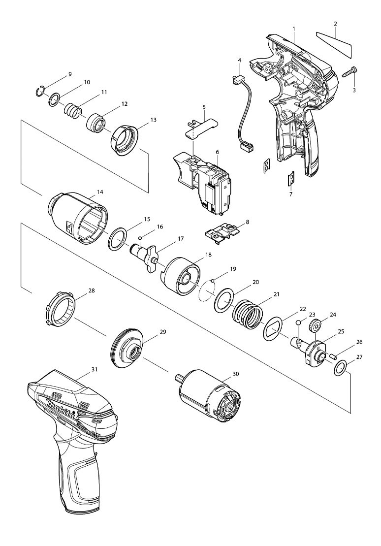 Parafusadeira de Impacto à Bateria 12V TD090 - Makita
