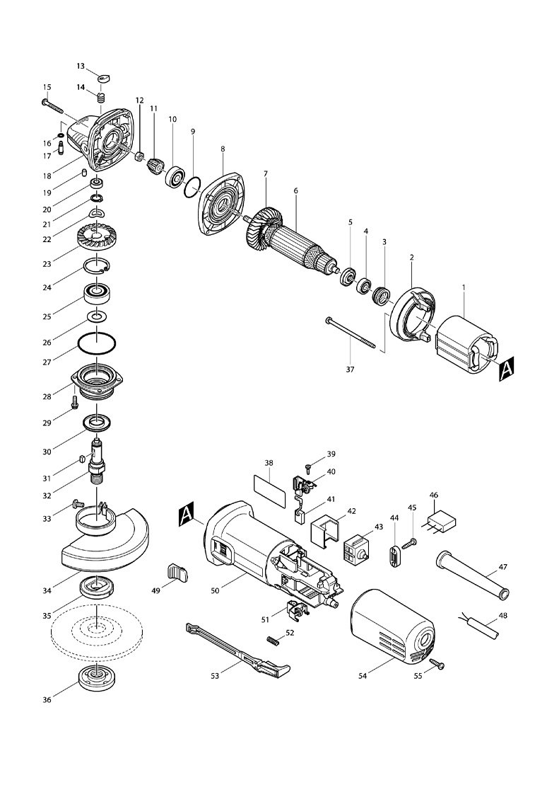 Esmerilhadeira Angular 9557NB - Makita