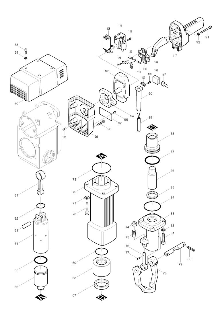 Martelo Demolidor 110V/220V HM1800 - Makita