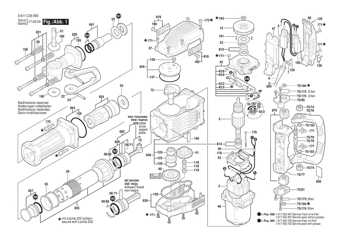 Martelo Demolidor Rompedor GSH 16-28 - Bosch