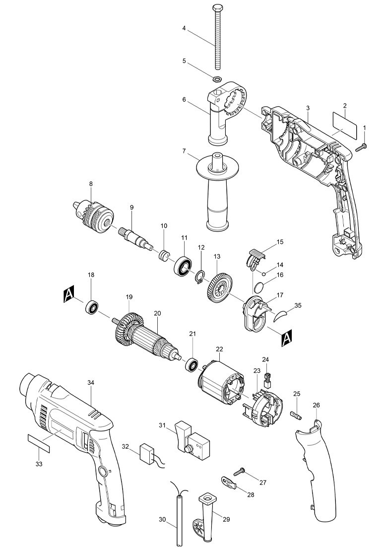 Furadeira de Impacto HP1620 - Makita