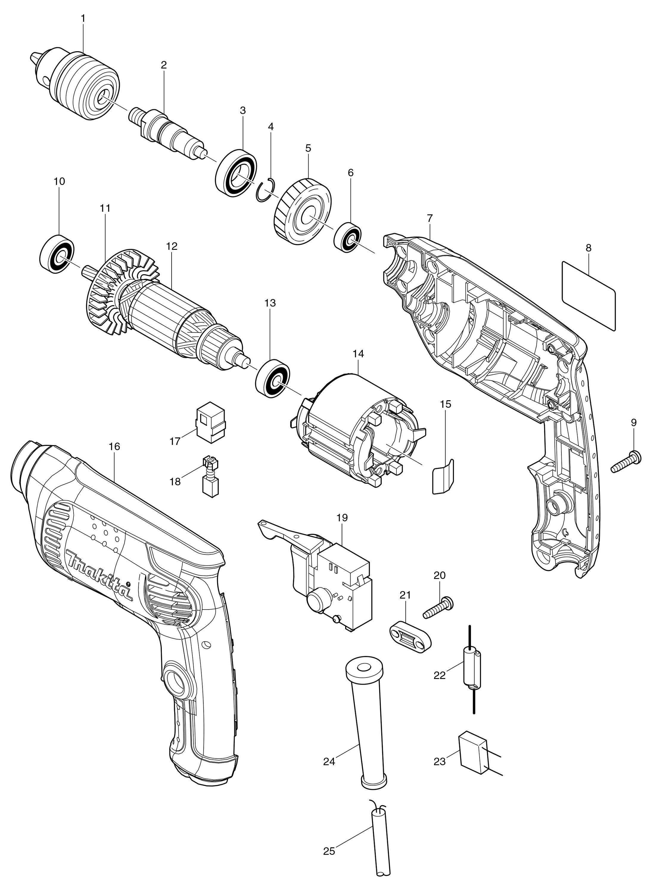 Furadeira Sem Impacto 6412 - Makita