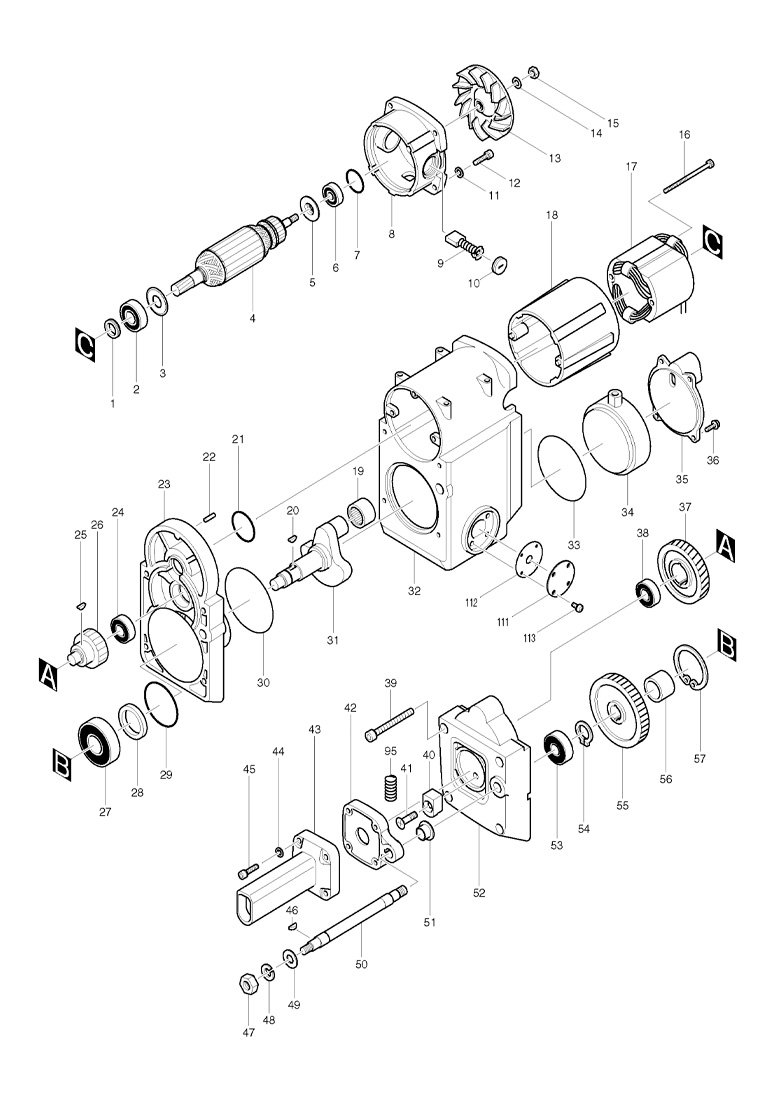 Martelo Demolidor 110V/220V HM1800 - Makita