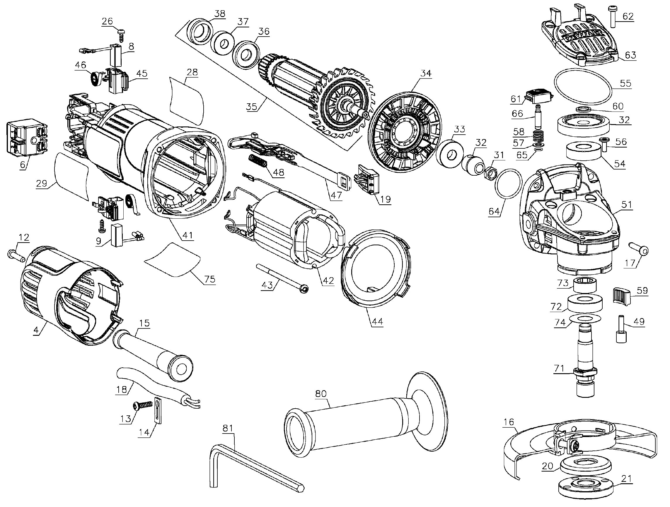 Lixadeira Politriz 7" 9" DWP849X-B2 Tipo 1 - Dewalt
