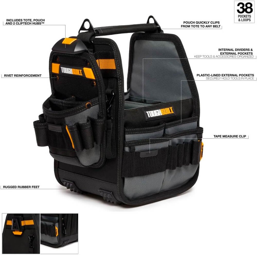 Bolsa para Ferramentas Tipo Tote 8" Cliptech - Toughbuilt