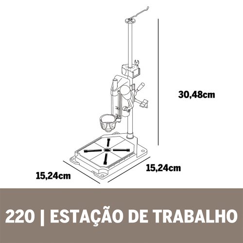 Acoplamento Suporte Vertical 220 - Dremel