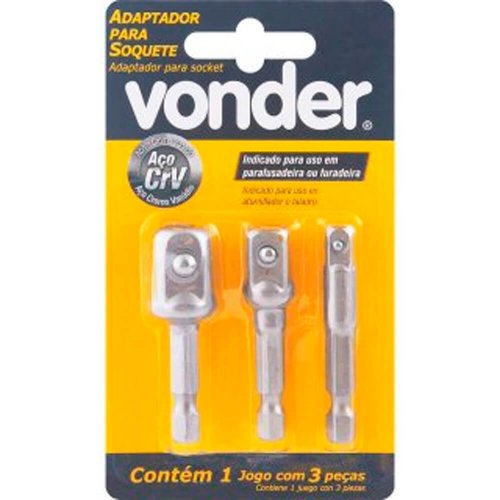Adaptador para Soquete Jogo com 3 Peças - Vonder