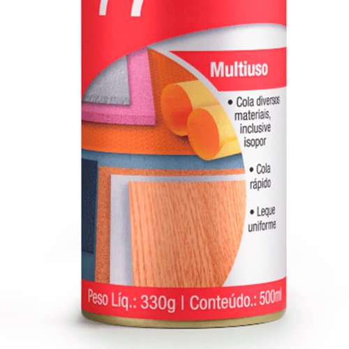 Adesivo Cola Spray Super 77 LT 330G - 3M