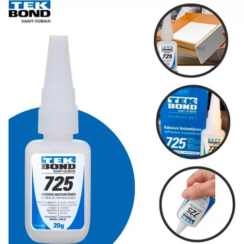 Adesivo Instantâneo 725 20G Bico Antientupimento - TekBond