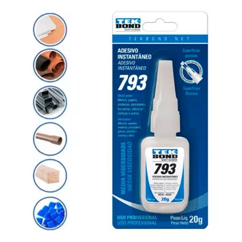 Adesivo Instantâneo 793 20G Blister - TekBond