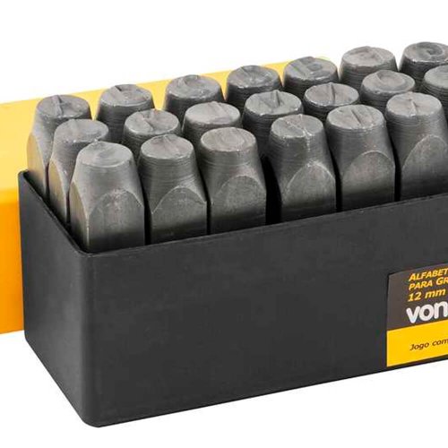 Alfabeto de Aço para Gravação 10mm - 3607100000 - Vonder