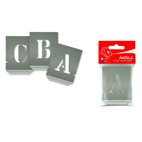 Alfabeto de Chapas Vazadas com 26 peças 35mm - 136.0007 - Noll