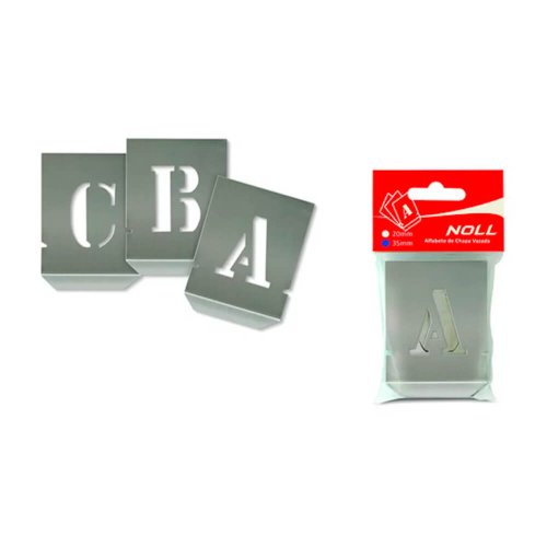 Alfabeto de Chapas Vazadas com 26 peças 50mm - 136.0008 - Noll
