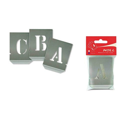 Alfabeto de Chapas Vazadas com 26 peças 80mm - 136.0009 - Noll