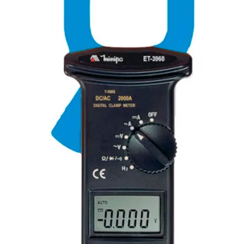 Alicate Amperímetro 2000A AC/DC CAT. III TRUE RMS ET-3960 - Minipa