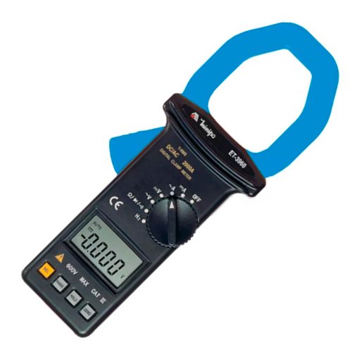 Alicate Amperímetro 2000A AC/DC CAT. III TRUE RMS ET-3960 - Minipa