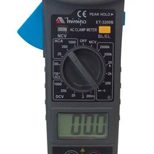 Alicate Amperímetro Digital 1000a AC (Garra com Iluminação) ET-3200B - Minipa