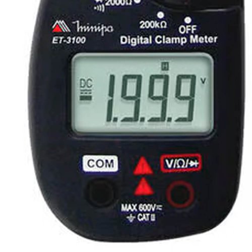 Alicate Amperímetro Digital CAT II 600V ET-3100 - Minipa