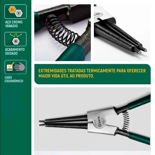 Alicate Anéis Externo Reto 5" - Sata