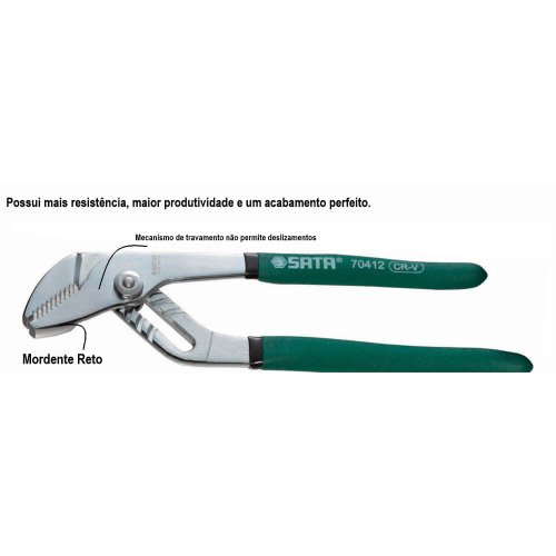 Alicate Bomba D'Água Articulado de Extensão 12" - ST70413ST - Sata