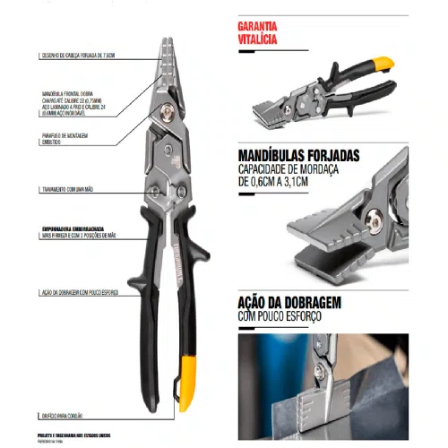 Alicate Dobrador de Chapas 3" com Mandíbula - Toughbuilt