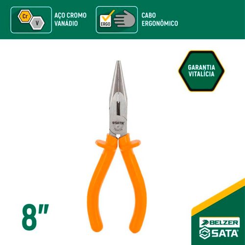 Alicate Meia Cana Curto Isolado 6" - Sata