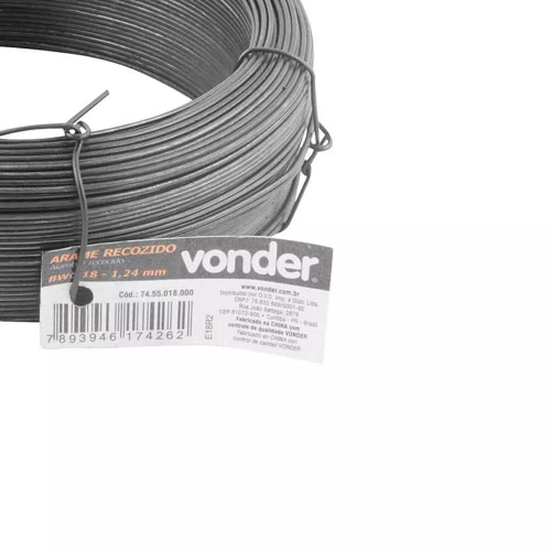 Arame Recozido BWG 18 Rolo com 1kg - Vonder