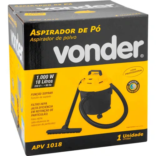 Aspirador de Pó e Líquidos 1000W 18 Litros 220V APV 1018 - Vonder