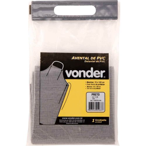 Avental PVC 70 x 120 com Forro Preto - Vonder