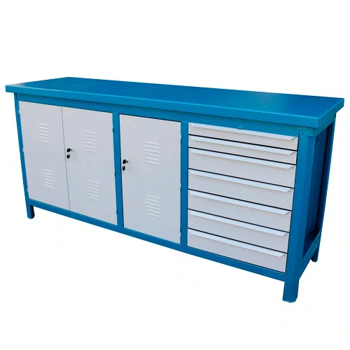 Bancada Fechada com 7 Gavetas e Tampa de Aço 1900 x 890mm - Fercar