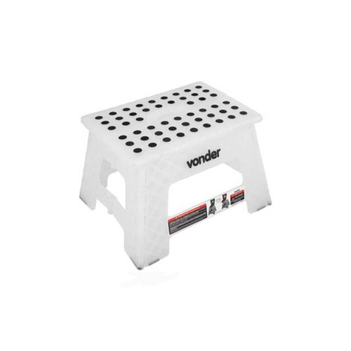 Banqueta plástica dobrável transparente 220mm - Vonder