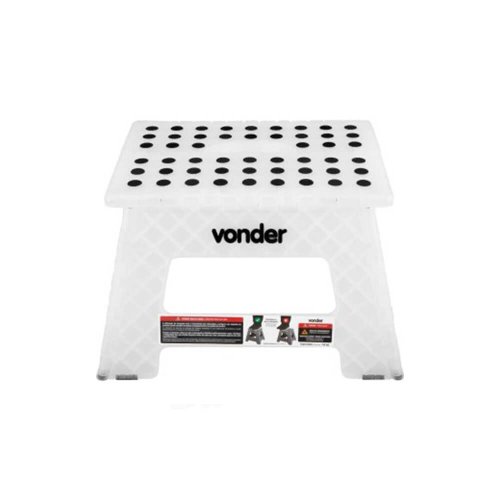 Banqueta plástica dobrável transparente 220mm - Vonder