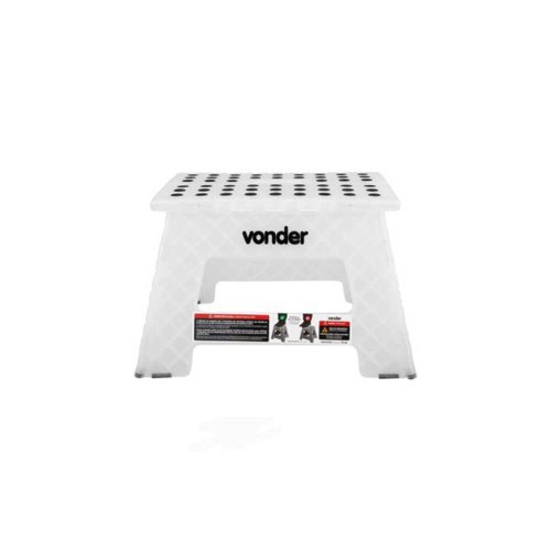 Banqueta plástica dobrável transparente 220mm - Vonder