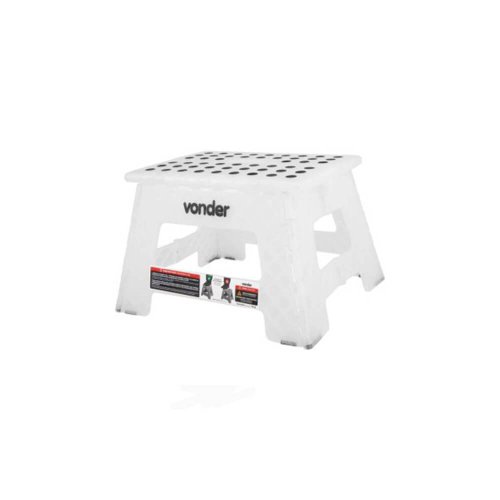 Banqueta plástica dobrável transparente 220mm - Vonder