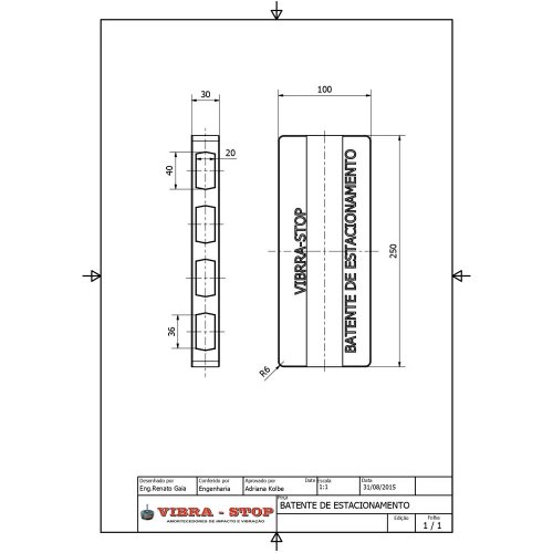 Batente Para Estacionamento - Vibra-Stop