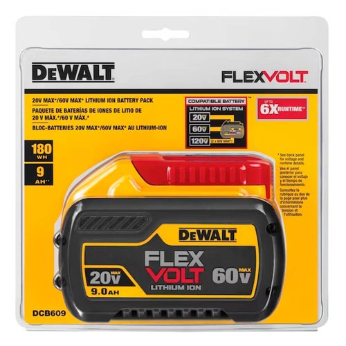 Bateria 20v 60V Flexvolt LI-ION 9.0Ah - DCB609-B3 - Dewalt