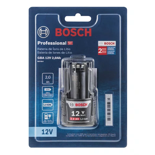 Bateria de Íons de Lítio GBA 12V 2,0 AH com Blister - Bosch
