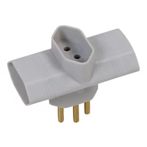 Benjamin 3 Saídas 2P + T 10A 250V Cinza - Pluzie